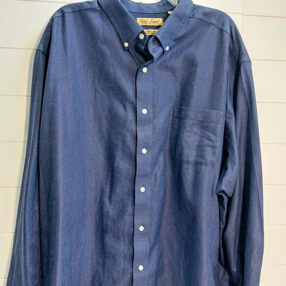Roundtree & Yorke Gold Label Men's 3XB Non Iron Perfect Performance Button Down - Picture 2 of 9